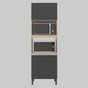 Ver imagem 2 de Paneleiro Firenze Duplo Forno - 4 Portas Bege/Avena Touch/Grafito