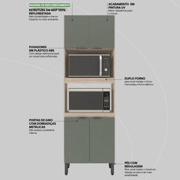 Paneleiro Firenze Duplo Forno - 4 Portas - 10