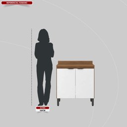 Balcão para Cozinha 80cm 2 Portas Firenze - 5