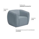 Ver imagem 3 de Poltrona Decorativa Premium Provença Bouclé Azul Claro - Nexta Casa