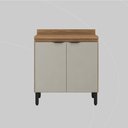 Ver imagem 2 de Balcão para Cozinha 80cm 2 Portas Firenze Marrom/Amêndola Touch/Nude Prime Tx
