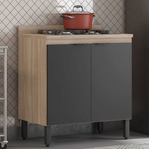 Balcão para Cozinha 80cm 2 Portas Firenze