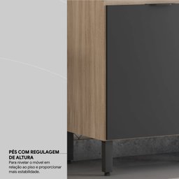 Balcão para Cozinha 80cm 2 Portas Firenze - 10