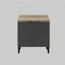 Ver imagem 3 de Balcão para Cozinha 80cm 2 Portas Firenze Bege/Avena Touch/Grafito