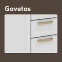 Ver imagem 4 de Balcão de Aço Tampo 3 Portas 2 Gavetas Linha Colors Bertolini Branco