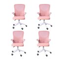 Ver imagem 1 de Kit 04 Cadeiras Escritório Rodizio Office Bytes Rosa