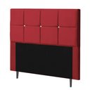 Ver imagem 1 de Cabeceira Estofada Poliana 140CM Casal Strass Courino Vermelho - D A DECOR