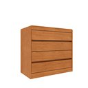 Ver imagem 2 de Cômoda 4 Gavetas Orgânica Luna 100% MDF 91cm Yescasa Marrom/Cinamomo