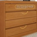 Ver imagem 7 de Cômoda 4 Gavetas Orgânica Luna 100% MDF 91cm Yescasa Marrom/Cinamomo