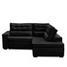 Sofá de Canto Retrátil e Reclinável com Molas 2,50x2,00 Virginia Suede Preto Adonai Estofados - 7