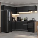 Ver imagem 1 de Armário de Cozinha Completa de Canto Suspenso 405 Cm Preto Nice Madesa 01