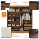 Ver mais imagens de Guarda-roupa Casal Flex 2 Portas 3 Gavetas Pantanal