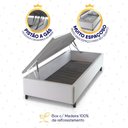 Ver imagem 6 de Conjunto Box Baú Branco Cairo Cinza Molas Ensacadas Solteiro 88x188x71 - King House