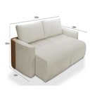 Ver imagem 3 de Sofá Cama Nature 2,60 m Retrátil e Reclinável com Couro Sintético