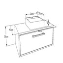 Ver imagem 7 de Gabinete de Banheiro Suspenso 80cm Alice com Espelheira 01 Porta com Cuba Marrom/Mel/Arenas