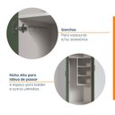 Ver imagem 6 de Armário Multiuso 2 Portas 70cm com Rodapé Ipanema CabeCasa MadeiraOriginals