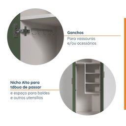 Armário Multiuso 2 Portas 70cm com Rodapé Ipanema CabeCasa MadeiraMadeira - 6