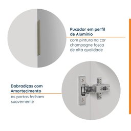 Armário Multiuso 2 Portas 70cm com Rodapé Ipanema CabeCasa MadeiraMadeira - 5