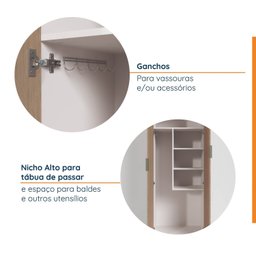 Armário Multiuso 2 Portas 70cm com Rodapé Ipanema CabeCasa MadeiraMadeira - 6