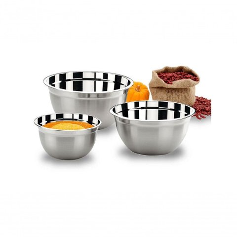 Conjunto de Tigelas Inox 3 Peças - Suprema - Brinox