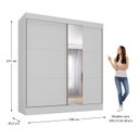 Ver imagem 6 de Guarda-Roupa Casal Flex com Espelho 2 Portas 3 Gavetas Pantanal