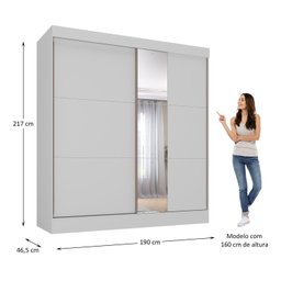 Guarda-roupa Casal Flex com Espelho 2 Portas 3 Gavetas Pantanal - 6 Guarda-roupa Casal Flex com Espelho 2 Portas 3 Gavetas Pantanal - 6