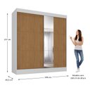 Ver imagem 7 de Guarda-roupa Casal Flex com Espelho 2 Portas 3 Gavetas Pantanal