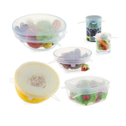 Kit de Tampas C/ 6 Tampas de Silicone Multiuso - Yazi (Cód.8054) - 1 Kit de Tampas C/ 6 Tampas de Silicone Multiuso - Yazi (Cód.8054) - 1