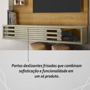 Ver imagem 6 de Painel Bancada Suspensa com Led Tvs até 50 Polegadas Frizz Select - Cumaru/opala