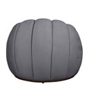 Ver imagem 3 de Poltrona Decorativa Concha Base Arco Giratória Veludo Cor:cinza