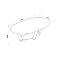 Ver imagem 3 de Mesa de Centro para Sala de Estar Oval Elegance Cinza