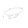Mesa de Centro Oval para Sala de Estar Elegance Nature - 3