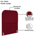 Ver imagem 4 de Cabeceira Solteiro 100 Cm com Frame Alana Suede Vinho Artte