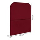 Ver imagem 3 de Cabeceira Solteiro 100 Cm com Frame Alana Suede Vinho Artte