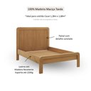 Ver imagem 3 de Cama Casal Madeira Maciça 3308U Nest Tauari Finestra