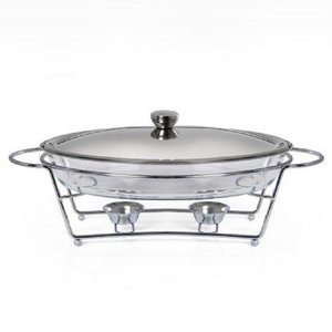 Rechaud Aço Inox Service Oval Gourmet Mix