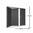 Ver imagem 2 de Portão Pantográfico 3f Laminado 215cmx245cm Mecal