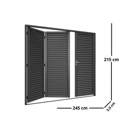 Portão Pantográfico 3f Laminado 215cmx245cm Mecal - 2