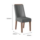 Ver imagem 4 de CONJUNTO SALA DE JANTAR POLÔNIA 1,35 X 0,90 COM 6 CADEIRAS AMÊNDOA 03A