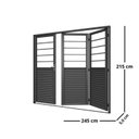 Ver imagem 3 de Portão de Abrir Pantografico Misto com Travessa sem Vidro 215x245 Req: 5