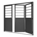 Ver imagem 2 de Portão de Abrir Pantografico Misto com Travessa sem Vidro 215x245 Req: 5