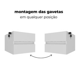 Gaveteiro Suspenso com 2 Gavetas para Fixar sob Tampo - 7