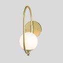 Ver imagem 2 de Arandela Parede ONLINE DOURADO Globo de Vidro BRANCO - 4124-14-BR
