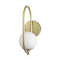 Ver imagem 1 de Arandela Parede ONLINE DOURADO Globo de Vidro BRANCO - 4124-14-BR