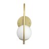 Arandela Parede ONLINE  DOURADO Globo de Vidro BRANCO - 4124-14-BR - 4