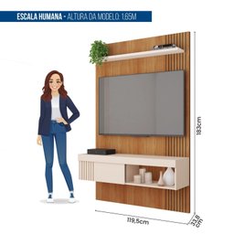 Painel para Tv até 50 Polegadas com Ripado Moon - 5