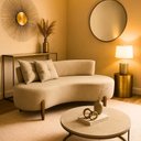 Ver imagem 3 de Sofá Orgânico 2 Lugares C/2 Almofadas Curvo Sala Recepção Luna Boucle - Montanaris Decor