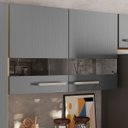 Ver imagem 7 de Armário de Cozinha Compacta Nala Freijó/gris8 Portas, 2 Gavetas e Balcão com Tampo - Kits Paraná