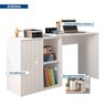 Escrivaninha Mesa Escritório com Ripada Start 1 Porta 140cm Branco Fosco - 4