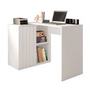 Ver imagem 2 de Escrivaninha Mesa Escritório com Ripada Start 1 Porta 140cm Branco Fosco